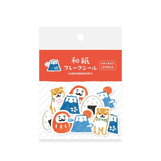 Furukawashiko Washi Flake Stickers Japan